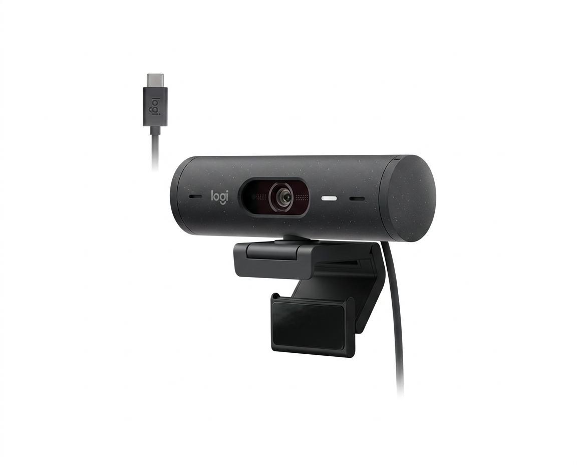 Webcam Logitech Brio 500 + Suporte
